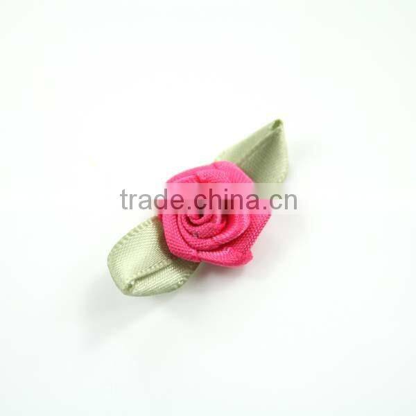 Leaf satin ribbon rosettes for garment