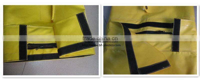 Tunnel and mining blower ventilation air duct with Zipper and Velcro coupling