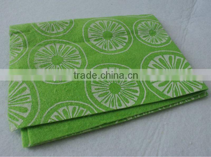Super absorbent multi-purpose viscose & polyester nonwoven fabric printed kitchen wipes
