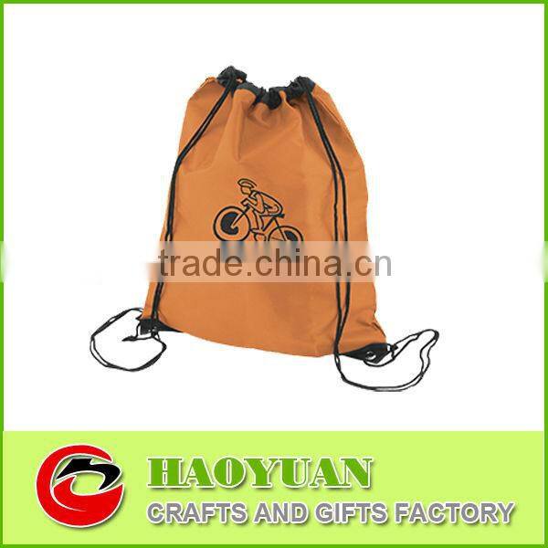 Green 210D nylon drawstring shoe bag-HYGWD035