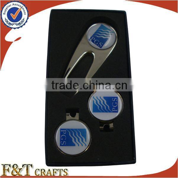 golf club cap clips gift items golf divot tool with custom ball marker
