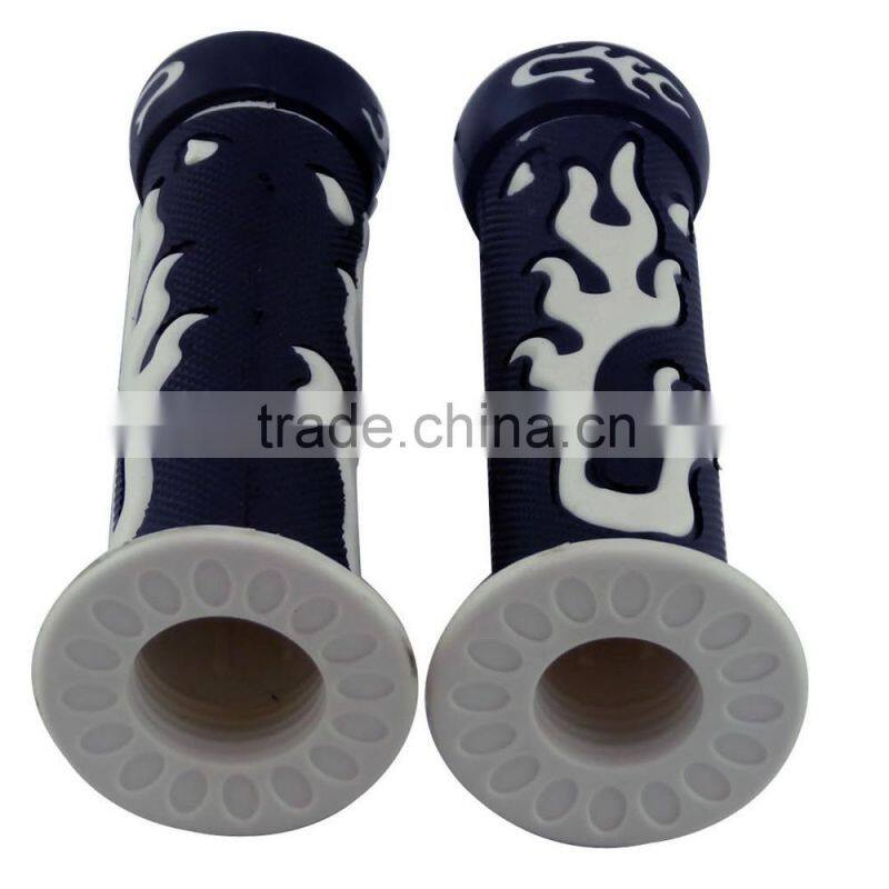 7/8'' black white flame dirt bike handle grips