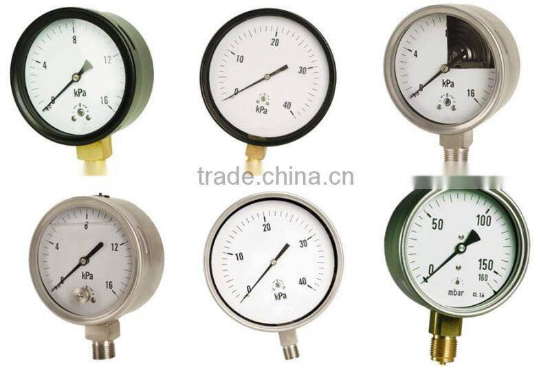100mm brass thread connection capsule pressure gauge water level gauge