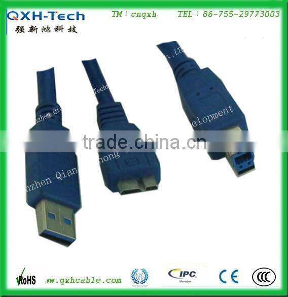 High speed USB 3.0 micro B cable USB3.0 for samsung