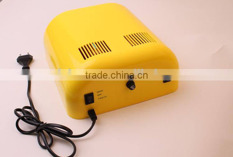 2015 most popular 613 yellow color model 36w nail uv lamp