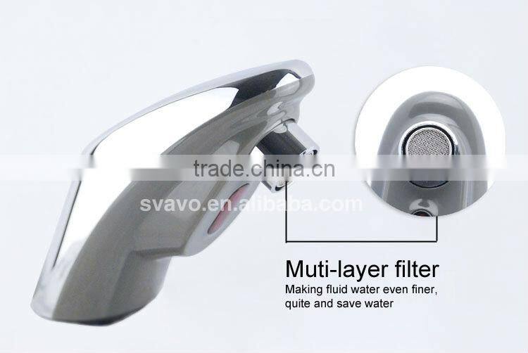 electronic automatic bathroom faucet, bathroom deck mounted faucet, sensored taps