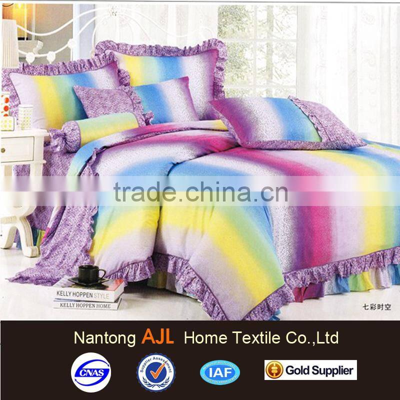 2015 100% cotton new products Korea queen size bedding 4pcs