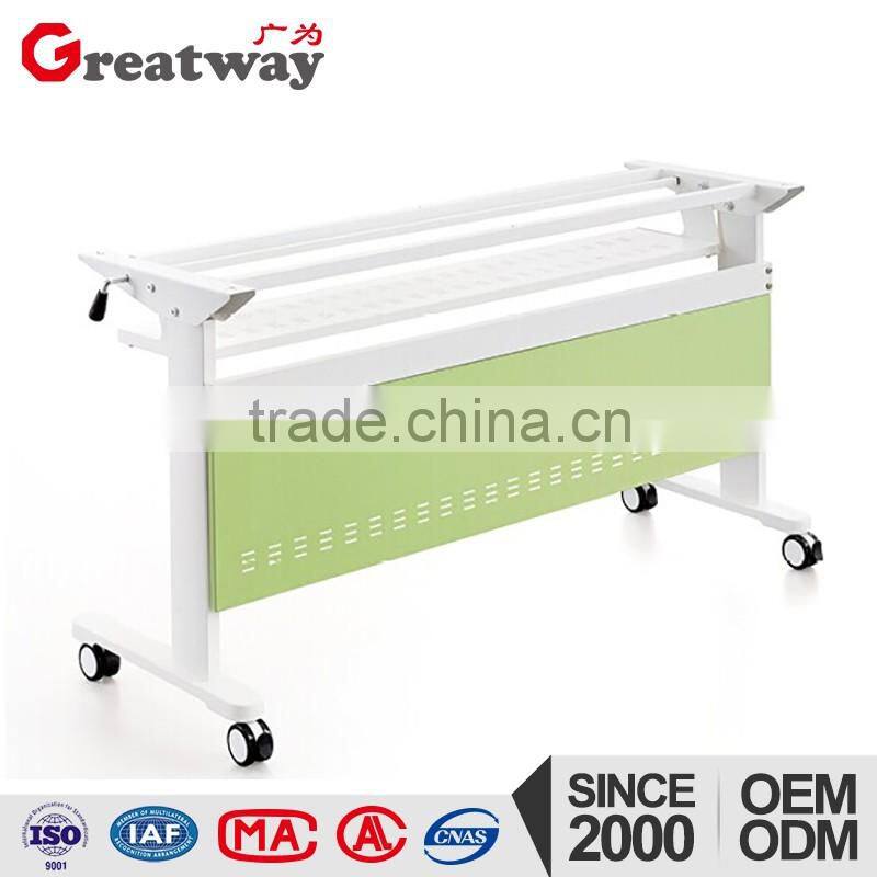 ZD-04 small metal folding table with wheel and front modesty panel