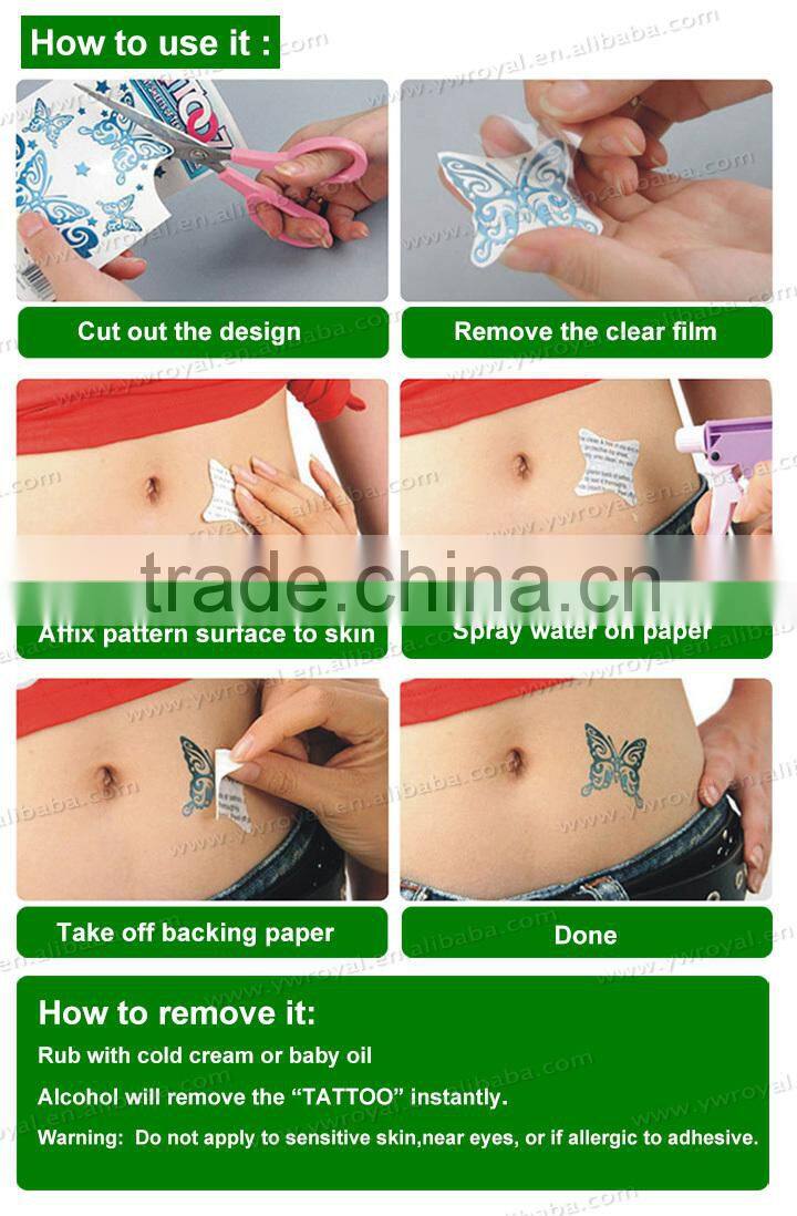 Wholesaler Flash Metallic Waterproof Temporary Tattoo