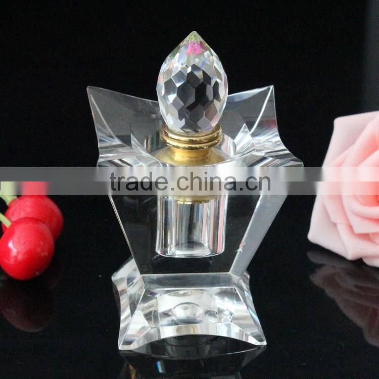 2016 High sale new design glass crystal bottles for perfume