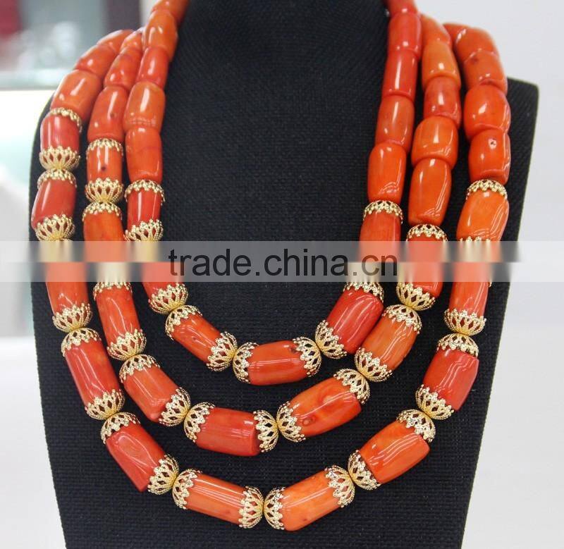 2016 fashion jewelry made in china wholesale/Natural Nigerian handmade coral beads for traditional Igbo wedding