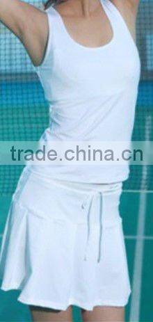 Polyester White Women Tennis suit