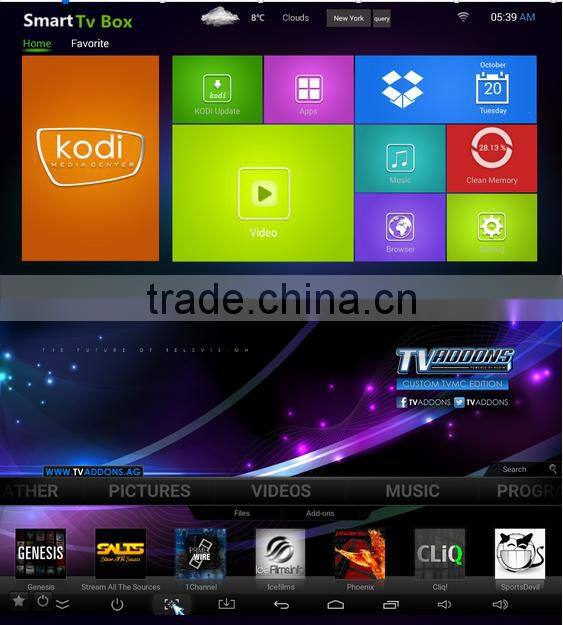 China 2016 Amlogic S905 Quad-core 64 bit internet Andriod TV Box