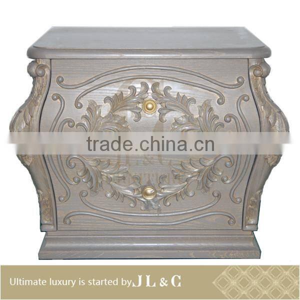 AB02-03 Nightstand with Solid Wood Engraving from JL&C Luxury Classic Home Furniture (China Supplier)