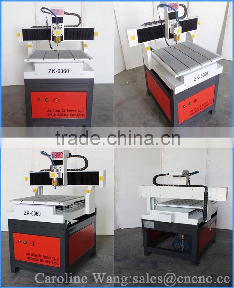 Cheap PCB CNC Router 600*600*100mm With 1.5KW Spindle&Linear Round Guide Rail ZK-6060