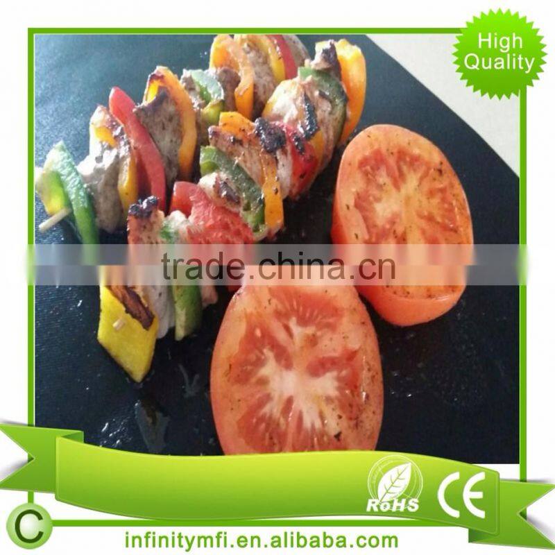 High Quality IN521 Mat BBQ Grill Mat Nonstick Oven Liner BBQ Grill Mat For Electric, Gas And Toaster Oven Teflon Cook Sheet