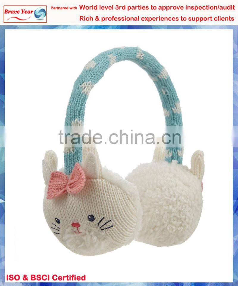Featuring adorable bunny faces plush earmuff,safety ear muff,white earmuffs