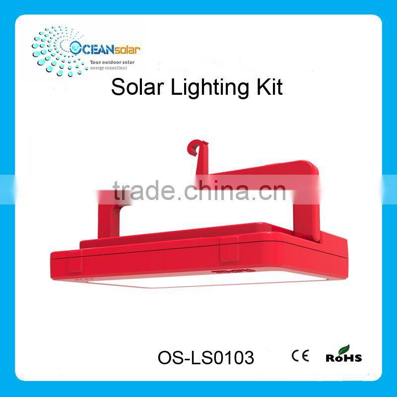 5W5V portable solar lighting kit with warning light easy using
