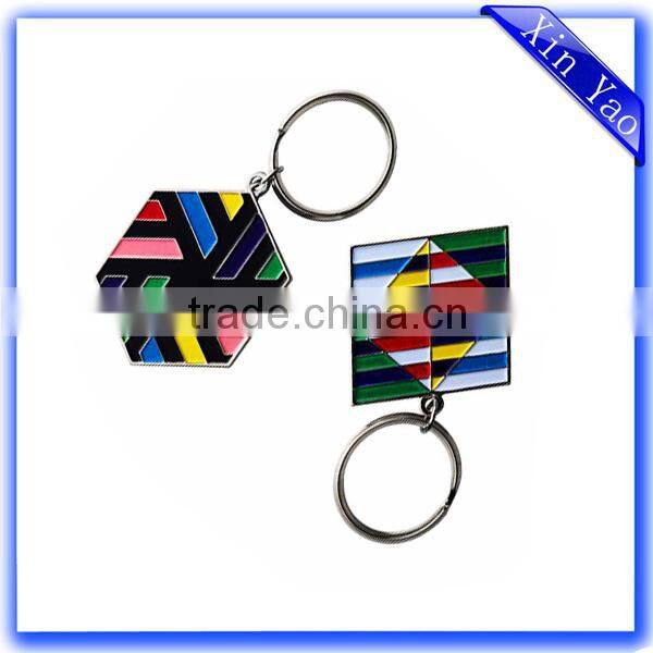 Good quality zinc alloy silver soft enamel souvenir promotion keychain