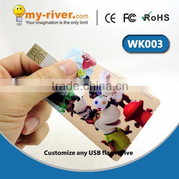2016 promotion Credit card usb flash drive 4gb wholesale customize