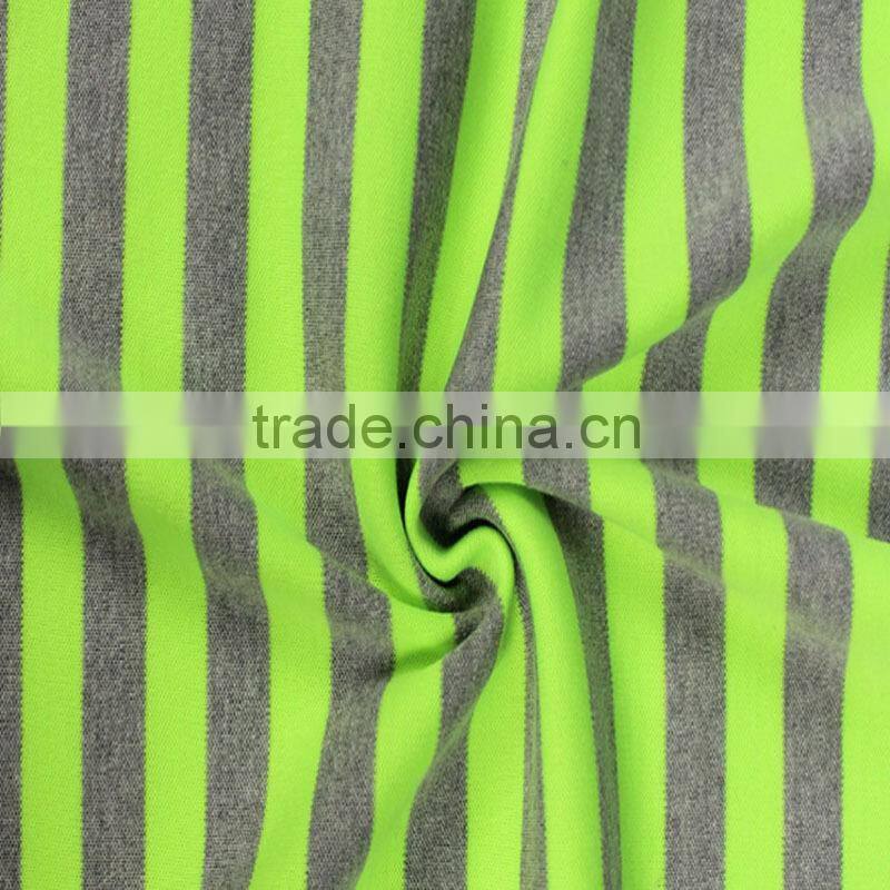 95% cotton 5% double-sided spandex stripe jersey knit fabric