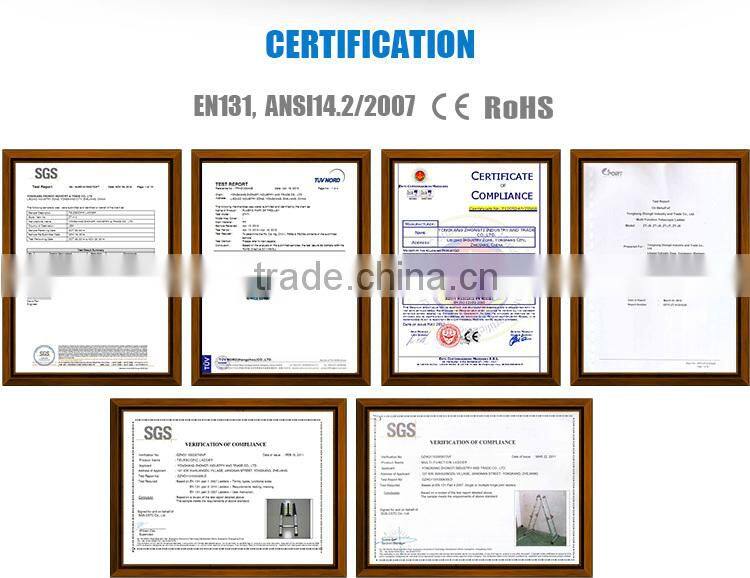 3.8m European EN131 standard retractable ladders