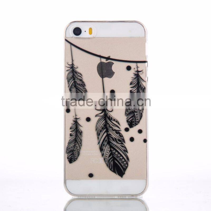 Super Soft TPU Black Printing Case For Iphone 6 For Samsang S7