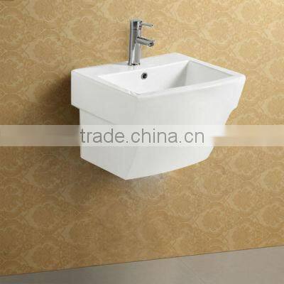 High Gloss Ceramic Wall Hung Bathroom Corner Wash Hand Basins