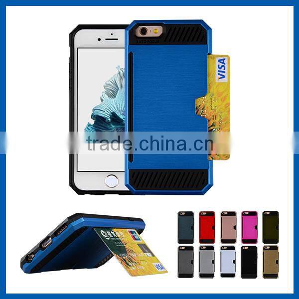 C&T Dual layer Ultra Slim Wallet Card Slots Hybrid Armor Case For iPhone 5s