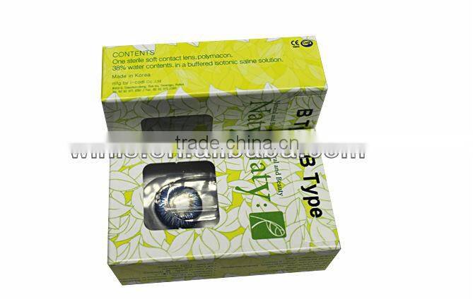 Wholesale popular Naty B type blue Korea color contact lens yearly cosmetic lenses wholesale colored contacts
