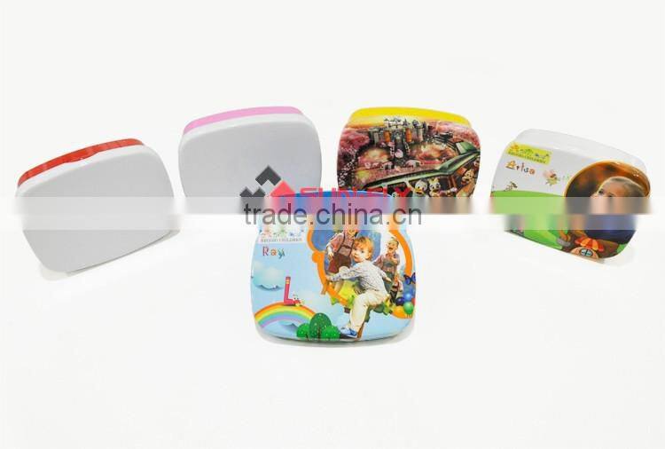 NEW 3D Sublimation Plastic kids Bento lunch box with lock 3D Blank lunchbox OEM