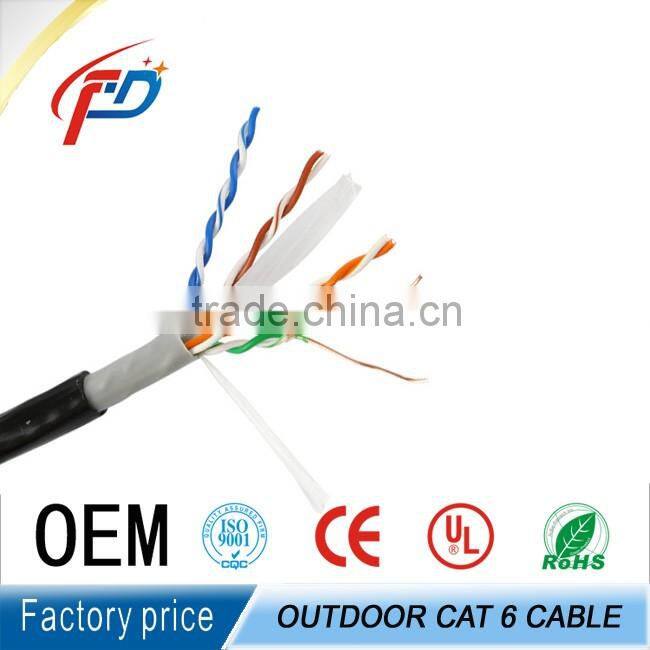 305M Outdoor Waterproof FTP/UTP Cat6 23AWG 4pairs Networking Cable