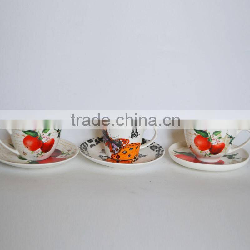 Ceramic mug & saucer for tea