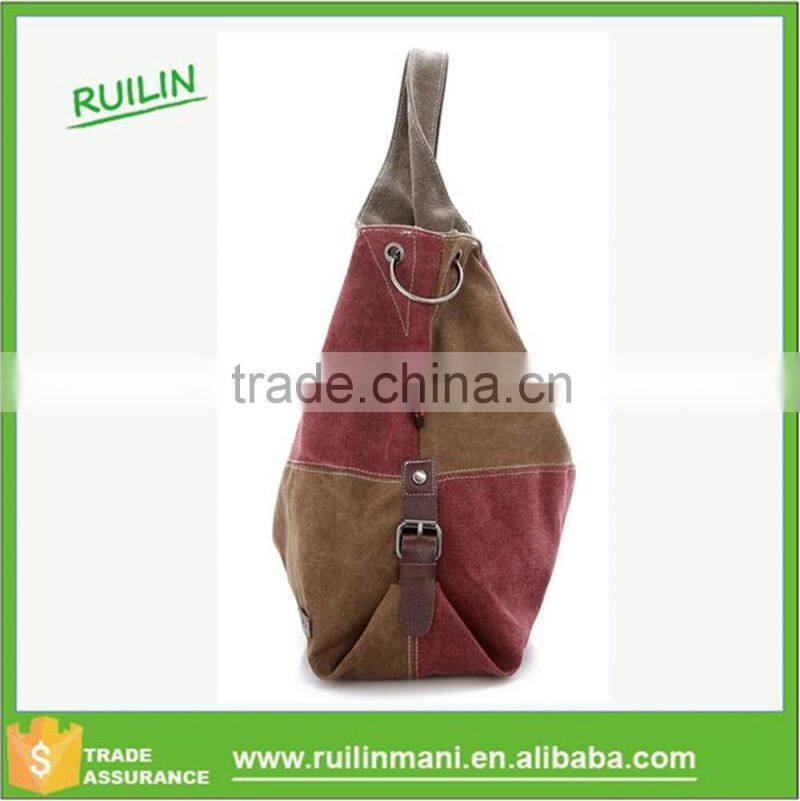 2015 High Quality Women Handbags Tote Women Clutch Female Patchwork Stitching Color Canvas Bags Women's Canvas handbags sale