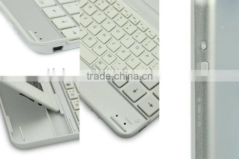 best selling wireless keyboard case for ipad 2 aluminum bluetooth keyboard case