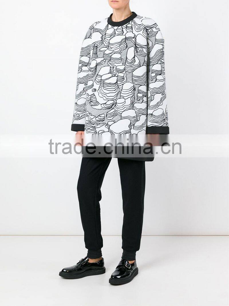 Daijun oem fashion 100% cotton full printing men custom 3d sweatshirt