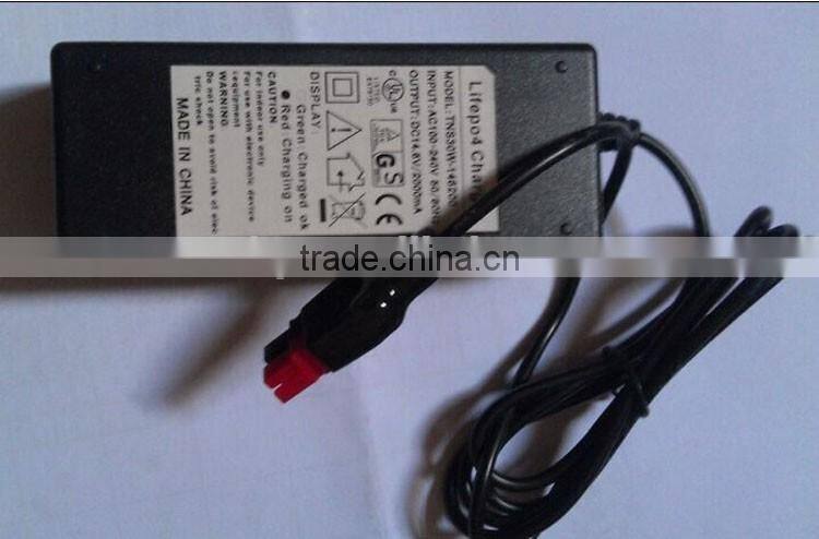 LifePO4 battery charger adapter -14.6V 2A chargers for LifeP04 Li-ion or Lead-acid battery pack Electric cars electric bicycles