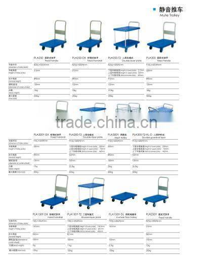 folding trolley cart with folded handrail