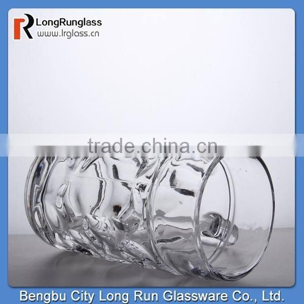 LongRun 1.25L high-capacity draught beer glass mug with carved