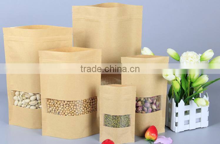 quick delivery kraft paper bag with zipple packaging paper bag in store