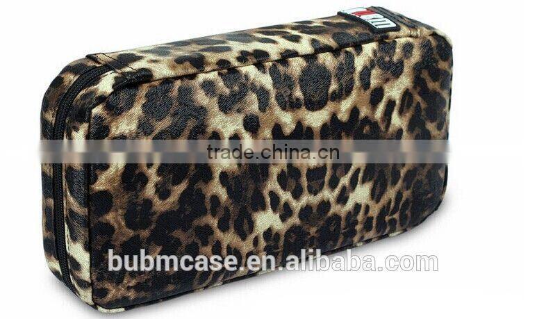 64 Capacity Leopard Grain PU Leather Cover CD DVD Bag CD DVD Storage Bag CD-ROM Package Car Disc Package
