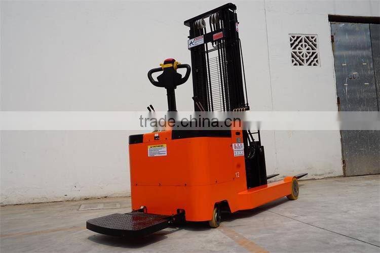 new cheap prices 1t stand-on Curtis electric controller reach fork stacker for sale