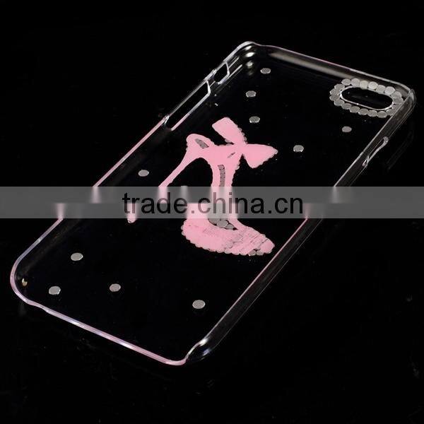 High-heeled Shoe Rhinestones Clear Hard Case for iPhone 6, for iphone6 case