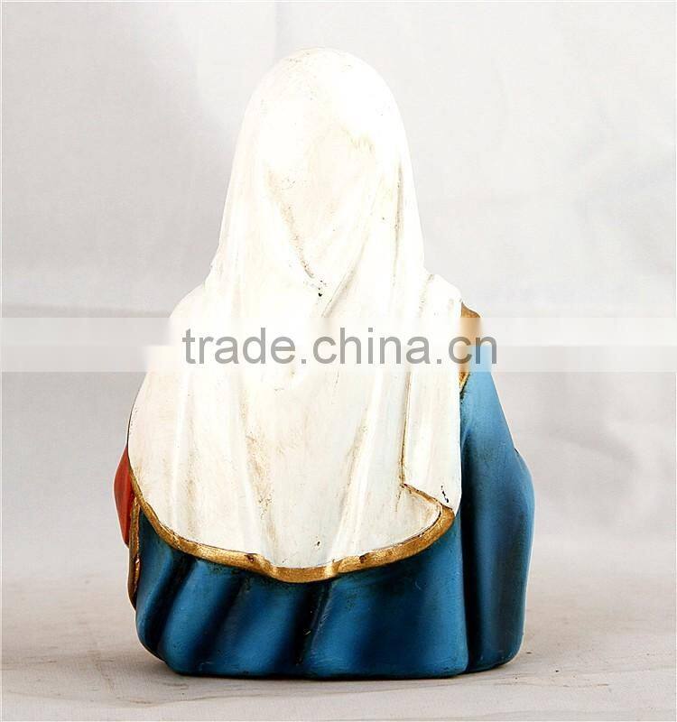 custom virgin mary and baby jesus bust statues for sale