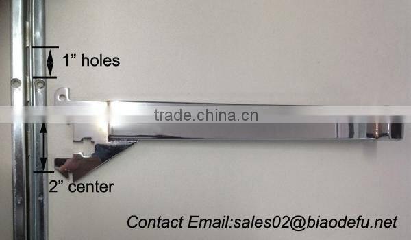 Two hole centre distance 2" hidden rail/track metal upright