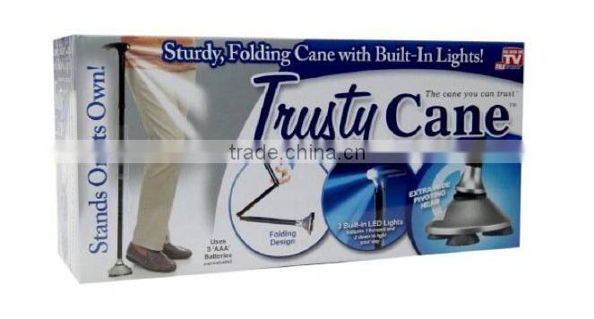 folding walking stick with led lights