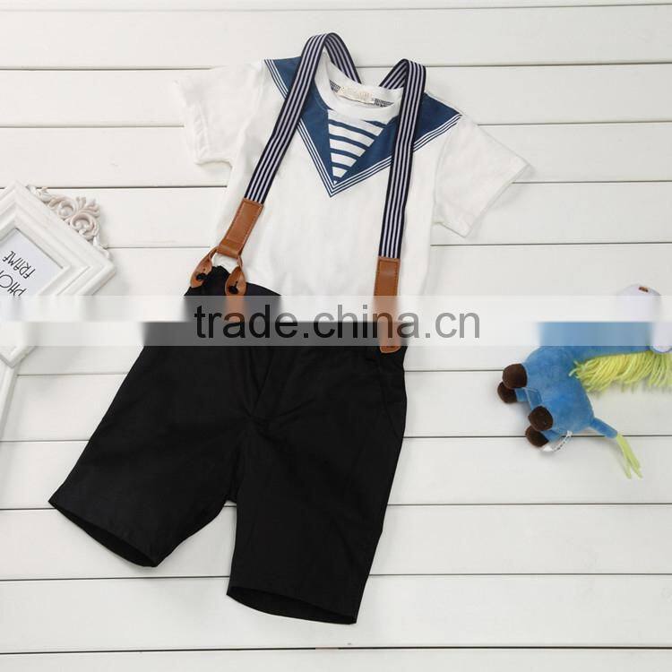 2016 new arrival sailor clothing little gentleman set boys clothing sets