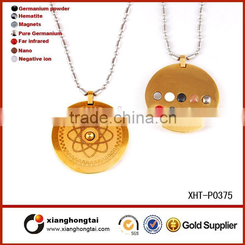 Powerful Custom Stainless Steel 18k gold pendant