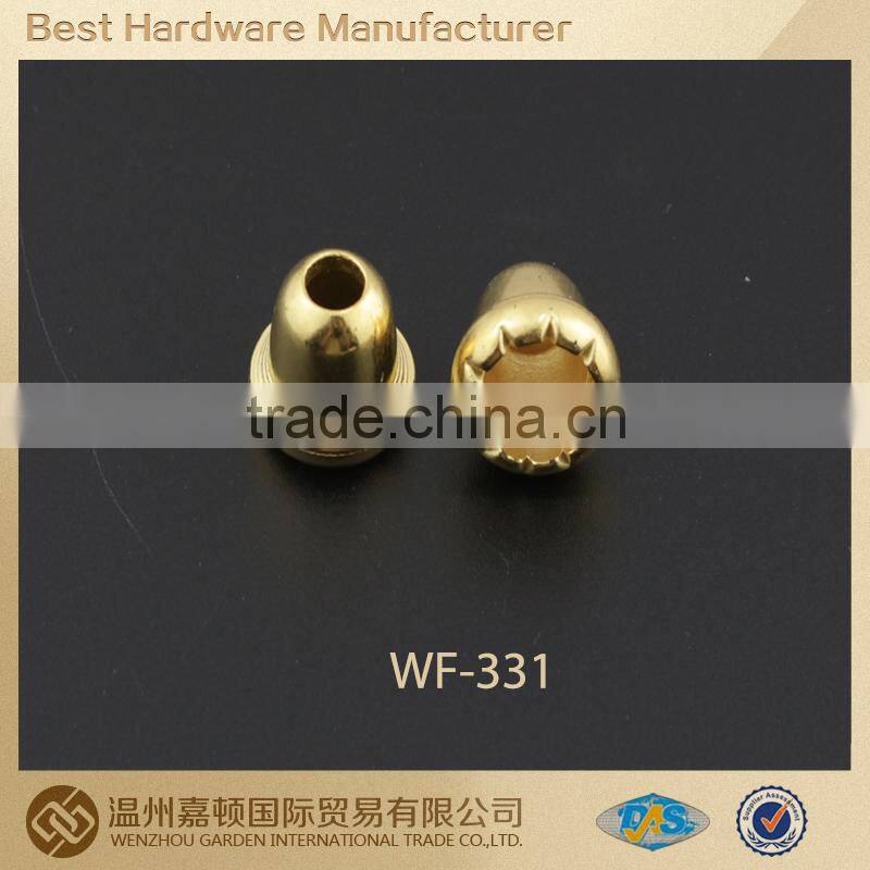 Gold color simple design garment abs cord end