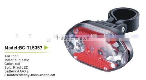 2015hot sale bicycle front light+rear light set 5LED super bright light set bicycle light set